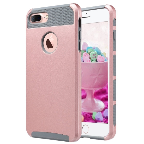ULAK iPhone 7 Plus Knox Armor Slim Hard Klf-Rose Gold Grey