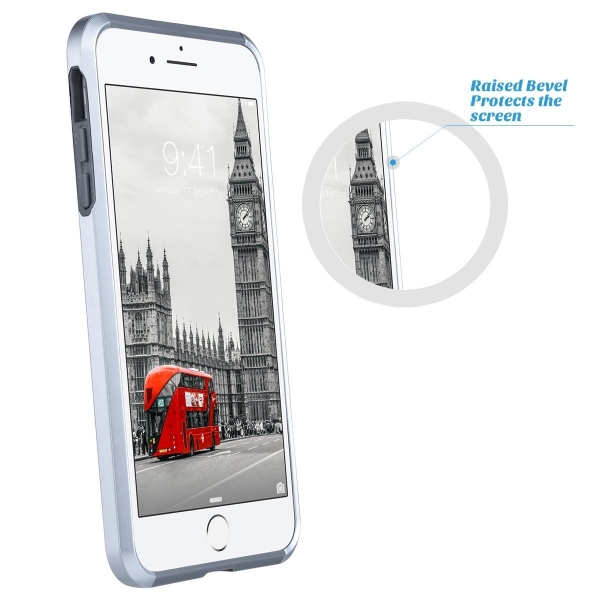 ULAK iPhone 7 Plus Knox Armor Slim Hard Klf-Silver Gray