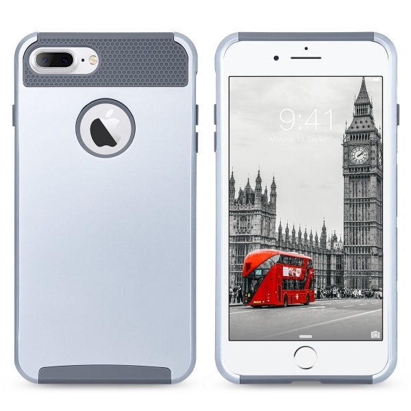 ULAK iPhone 7 Plus Knox Armor Slim Hard Klf-Silver Gray