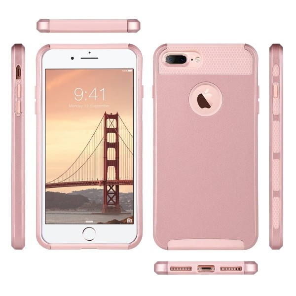 ULAK iPhone 7 Plus Knox Armor Slim Hard Klf-Rose Gold