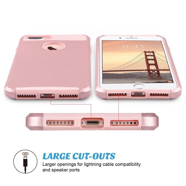 ULAK iPhone 7 Plus Knox Armor Slim Hard Klf-Rose Gold