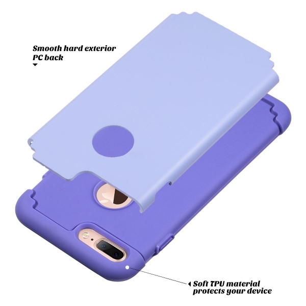 ULAK iPhone 7 Plus Slim Hybrid Knox Armor Klf-Lavender-Purple