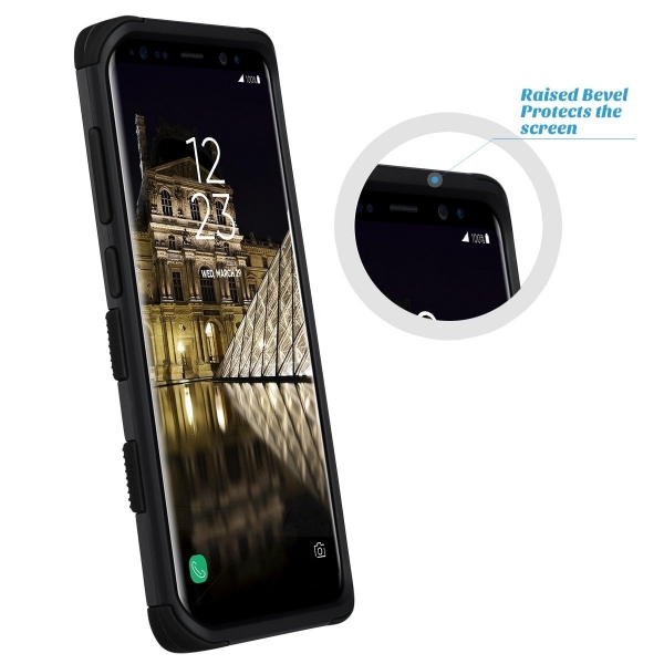 ULAK Samsung Galaxy S8 Plus Hybrid High Soft Silikon Klf-Black