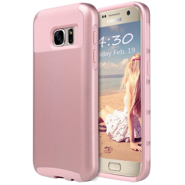 ULAK Samsung Galaxy S7 Hybrid Slim Klf-Rose Gold-Rose Gold  