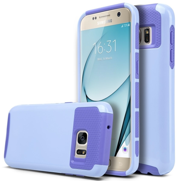ULAK Samsung Galaxy S7 Hybrid Slim K�l�f-Purple-Light Purple