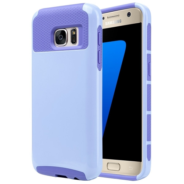 ULAK Samsung Galaxy S7 Hybrid Slim K�l�f-Purple-Light Purple