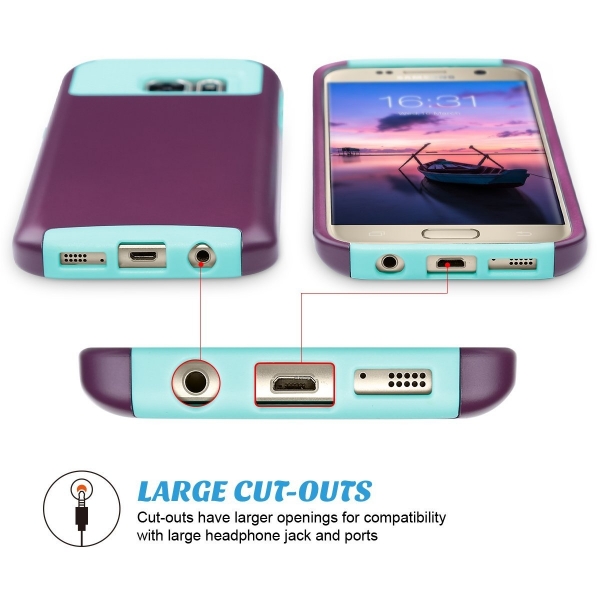 ULAK Samsung Galaxy S7 Hybrid Slim K�l�f-Burgundy Wine Mint