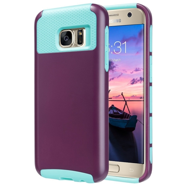 ULAK Samsung Galaxy S7 Hybrid Slim K�l�f-Burgundy Wine Mint