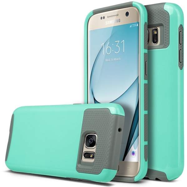 ULAK Samsung Galaxy S7 Hybrid Slim Klf-Blue-Grey