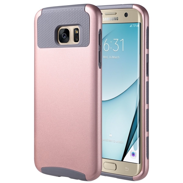 ULAK Samsung Galaxy S7 Edge Slim Hybrid Klf-Rose Gold   Grey