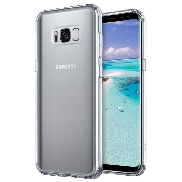 ULAK Samsung Galaxy S8 Hybrid Glossy Hard Bumper Klf-Clear