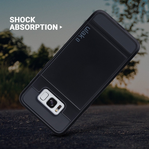 ULAK Samsung Galaxy S8 Plus Slim C�zdan K�l�f- Black