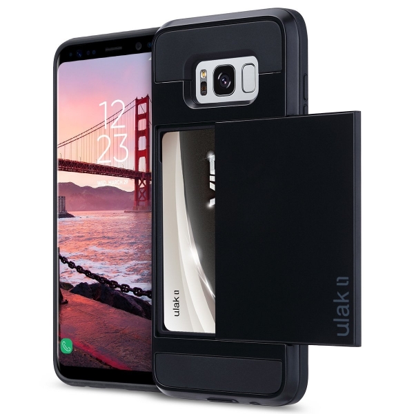 ULAK Samsung Galaxy S8 Plus Slim C�zdan K�l�f- Black