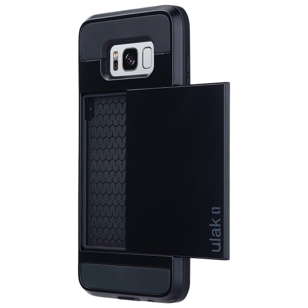 ULAK Samsung Galaxy S8 Plus Slim C�zdan K�l�f- Black