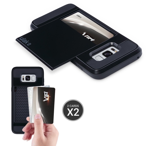 ULAK Samsung Galaxy S8 Plus Slim C�zdan K�l�f- Black