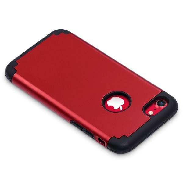 ULAK Case Apple iPhone 7 Knox Armor Heavy Duty Klf- Red-Black