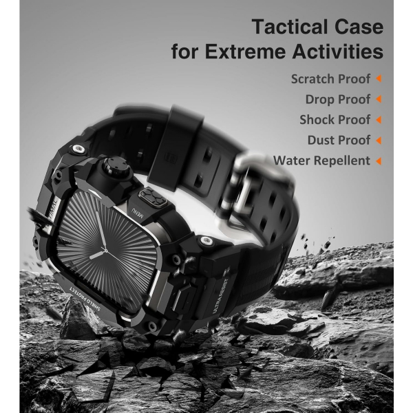 ULTIMAL Apple Watch 10 46mm Rugged Kay -Black