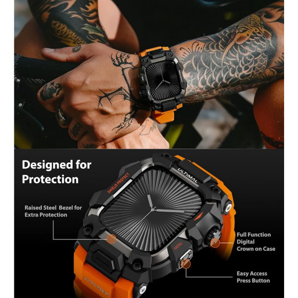 ULTIMAL Apple Watch 10 46mm Rugged Kay -Orange