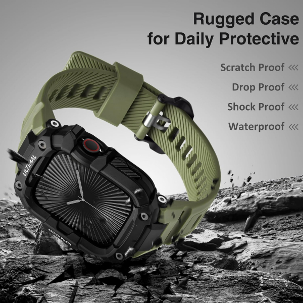 ULTIMAL Apple Watch 11/10 46mm Kay�� -Dark Green