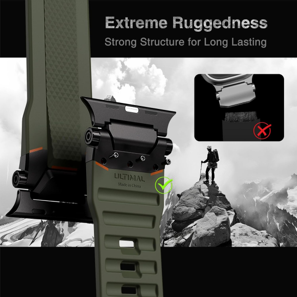 ULTIMAL Apple Watch Ultra 3/2/1 Kay -Black Green