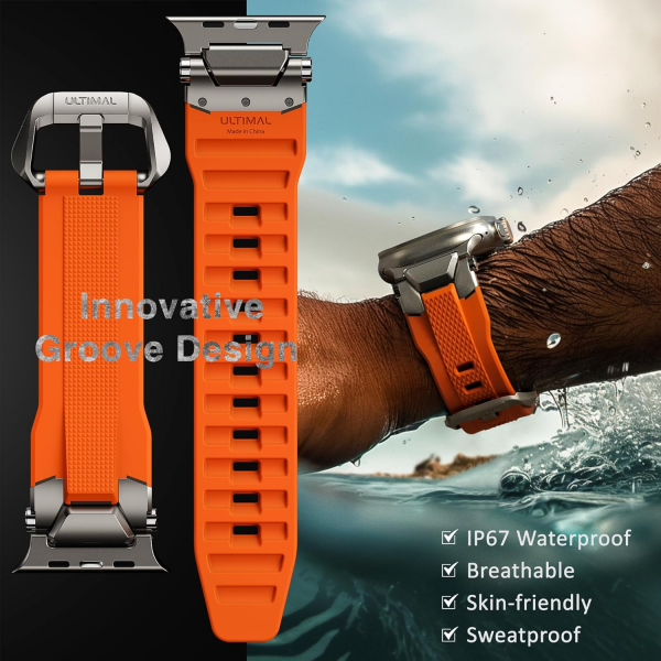 ULTIMAL Apple Watch Ultra 3/2/1 Kay -Titanium Orange