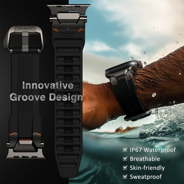 ULTIMAL Apple Watch Ultra 3/2/1 Kay -Black Gray