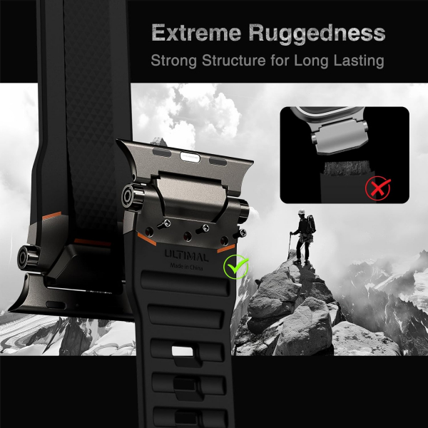 ULTIMAL Apple Watch Ultra 3/2/1 Kay -Black Gray