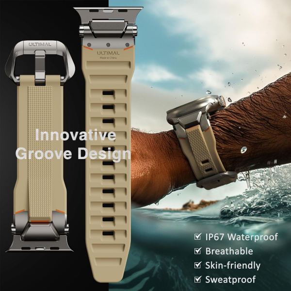 ULTIMAL Apple Watch Ultra 3/2/1 Kay -Titanium Beige