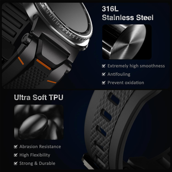 ULTIMAL Galaxy Watch 8 Classic 46mm Kay -Black Black