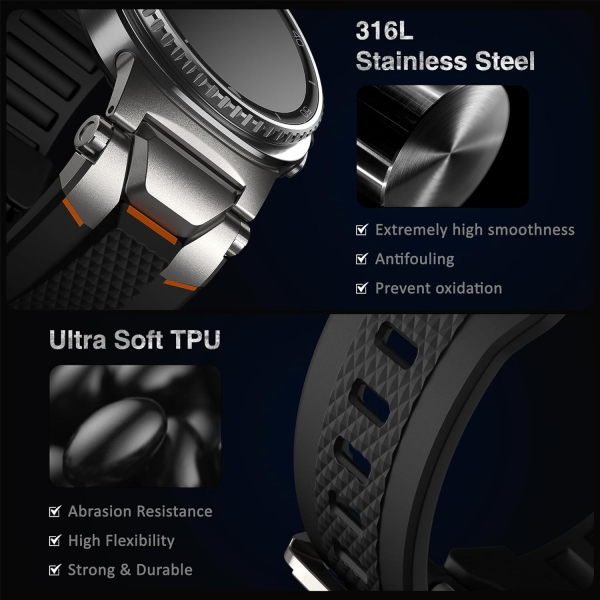 ULTIMAL Galaxy Watch 8 Classic 46mm Kay -Black Silver