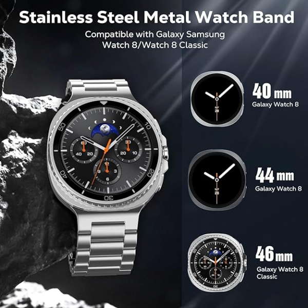 TiMOVO Galaxy Watch 8 Classic 46mm Kay -Silver