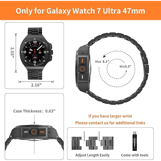 DGYSG Galaxy Watch Ultra elik Kay (47mm)-Black
