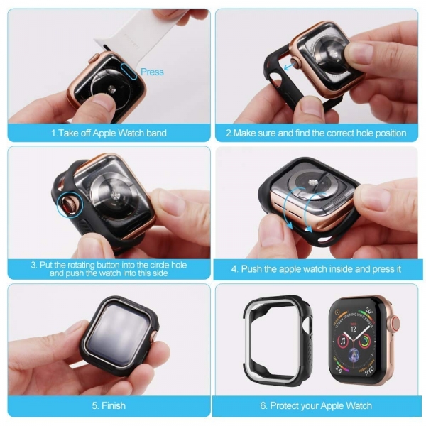 UMTELE Apple Watch 4 Koruyucu Klf (40mm)-White