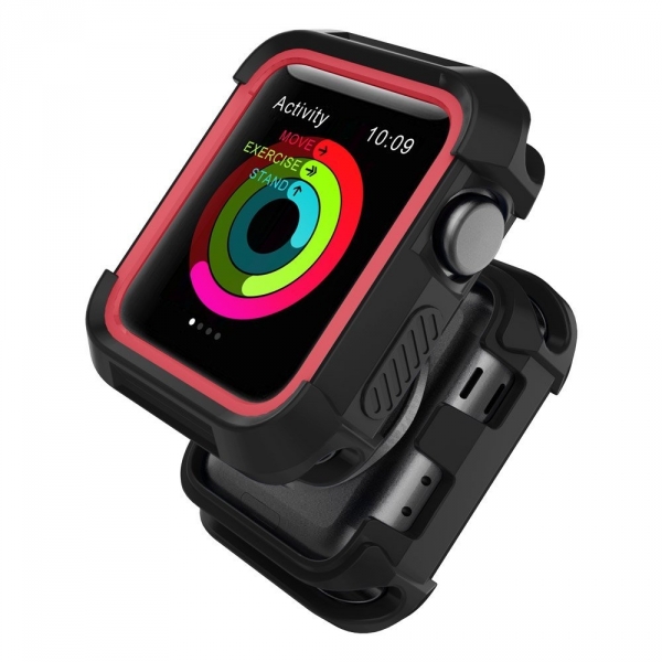 UMTELE Apple Watch Rugged Klf (38mm)-Black Red