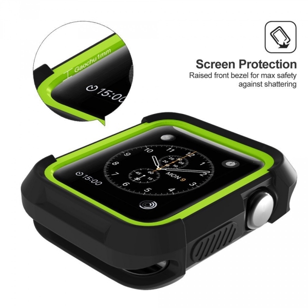 UMTELE Apple Watch Rugged Klf (38mm)-Black VoltYellow