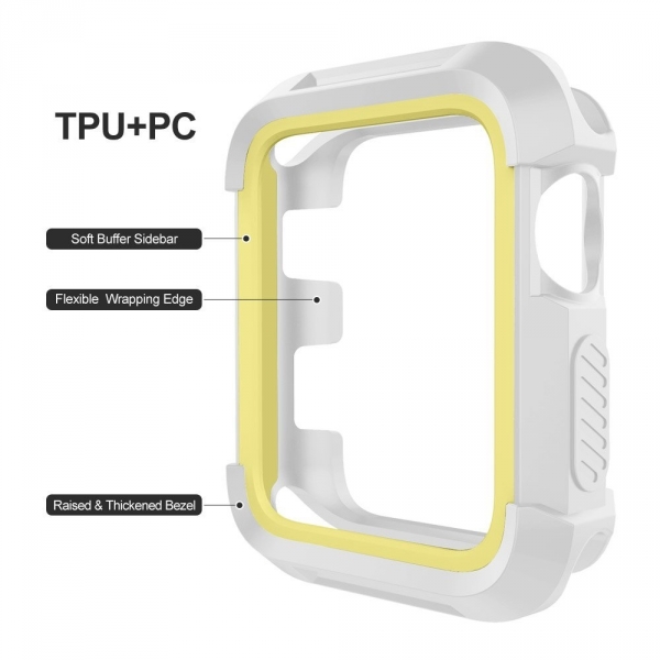 UMTELE Apple Watch Rugged Klf (38mm)-Silver Yellow