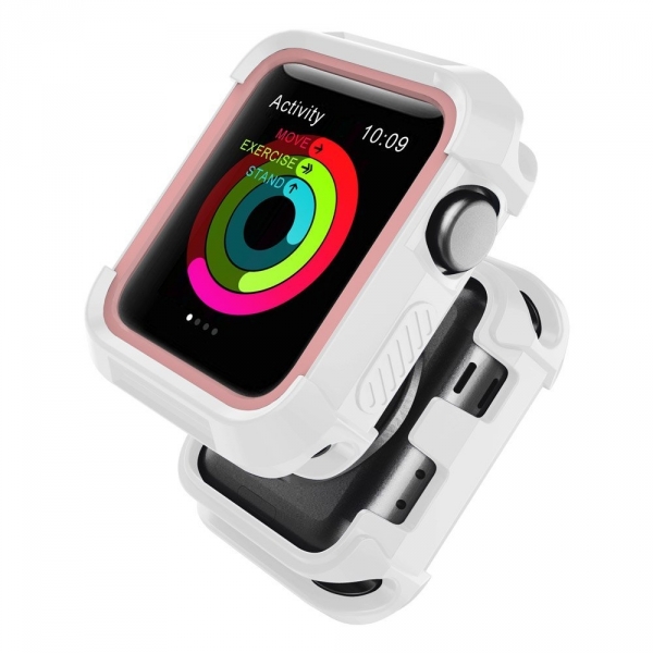 UMTELE Apple Watch Rugged Klf (38mm)-White Pink