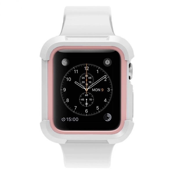 UMTELE Apple Watch Rugged Klf (38mm)-White Pink