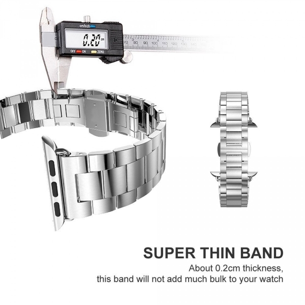 UMTELE Apple Watch Paslanmaz elik Kay (42mm)-Silver