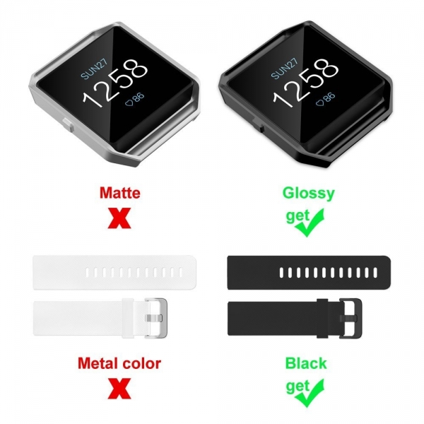UMTELE Fitbit Blaze Smart Fitness Watch Kay (Large)-Gunmetal 