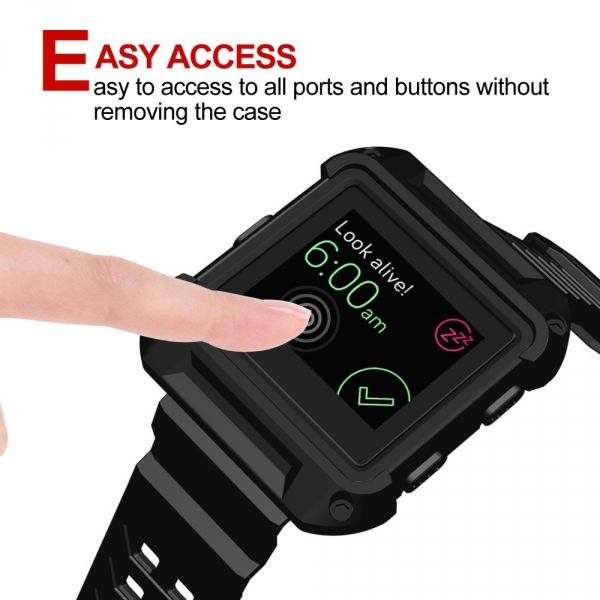 UMTELE Fitbit Blaze Smart Fitness Watch Rugged Klf Kay (Large)-Black