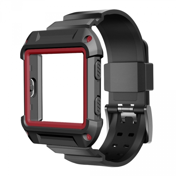 UMTELE Fitbit Blaze Smart Fitness Watch Rugged Klf Kay (Large)-Red