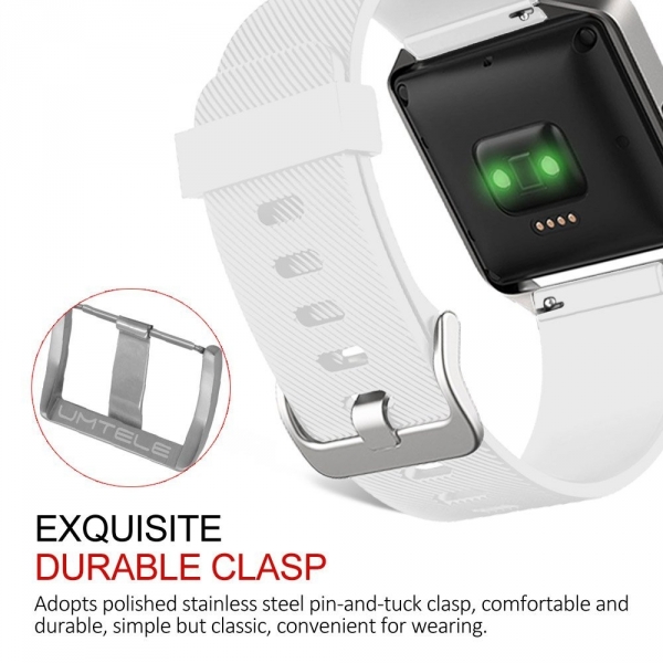 UMTELE Fitbit Blaze Yumuak Silikon Kay (Kk)-White