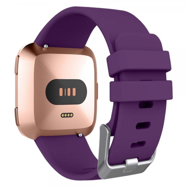 UMTELE Fitbit Versa Silikon Kay (Large)-Dark Purple