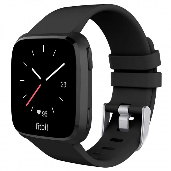 UMTELE Fitbit Versa Silikon Kay (Large)-Black