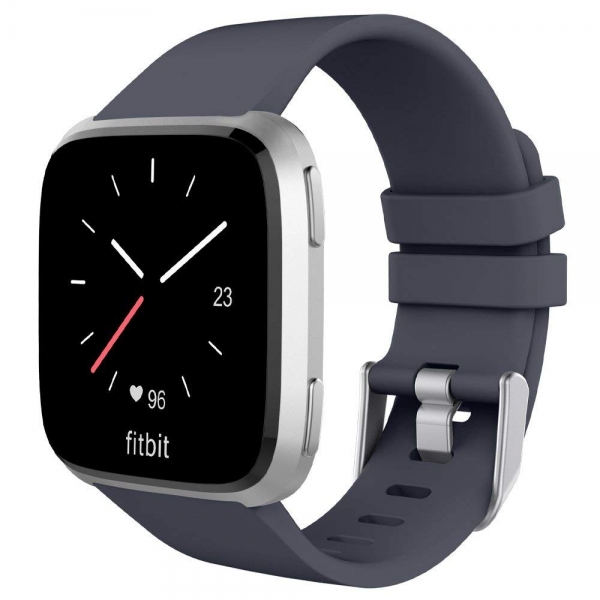 UMTELE Fitbit Versa Silikon Kay (Large)-Slate