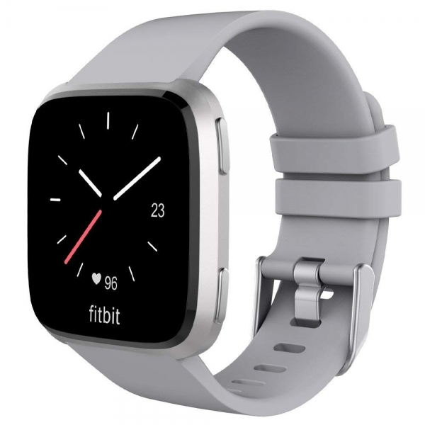 UMTELE Fitbit Versa Silikon Kay (Small)-Grey