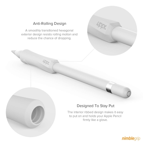 UPPERCASE Apple Pencil 2 NimbleGrip Silikon Klf (2 Adet)-White