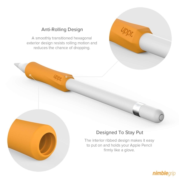 UPPERCASE Apple Pencil 2 NimbleGrip Silikon Klf (2 Adet)-Orange