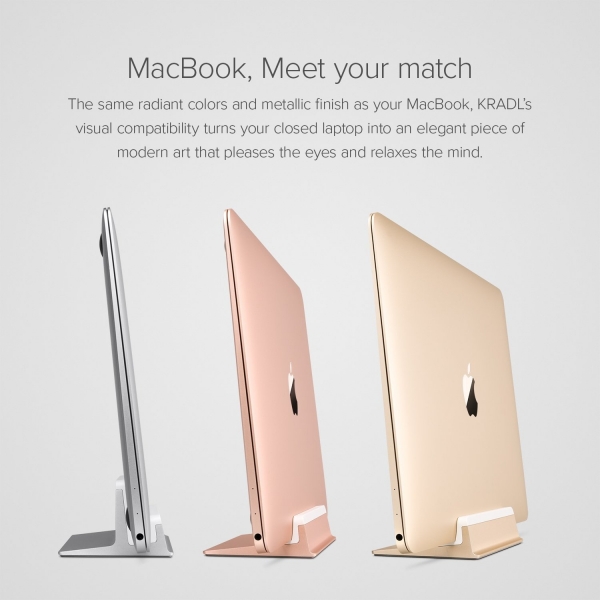 UPPERCASE MacBook Pro Alminyum Stand (13-15 in)-Silver-Black